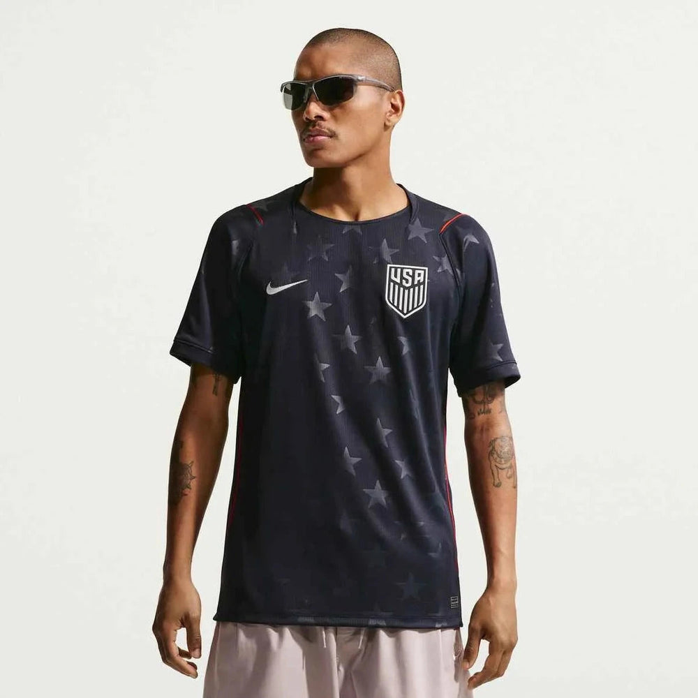2026-27 USMNT Men's Stadium Away Soccer Jersey Dark Obsidian/Pure Platinum 