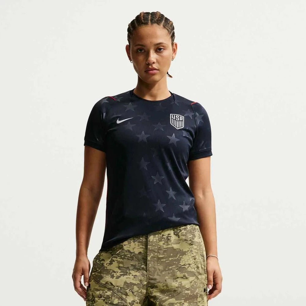 2026-27 USMNT Women's Stadium Away Soccer Jersey Dark Obsidian/Pure Platinum 
