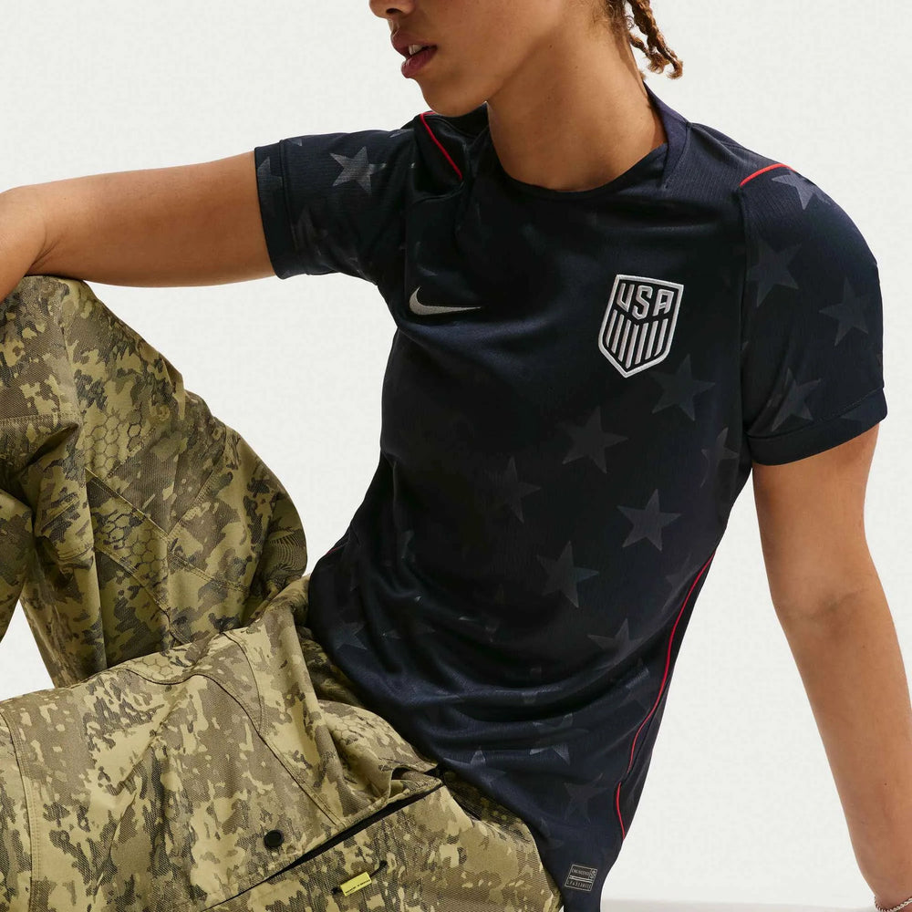 2026-27 USMNT Women's Stadium Away Soccer Jersey Dark Obsidian/Pure Platinum 