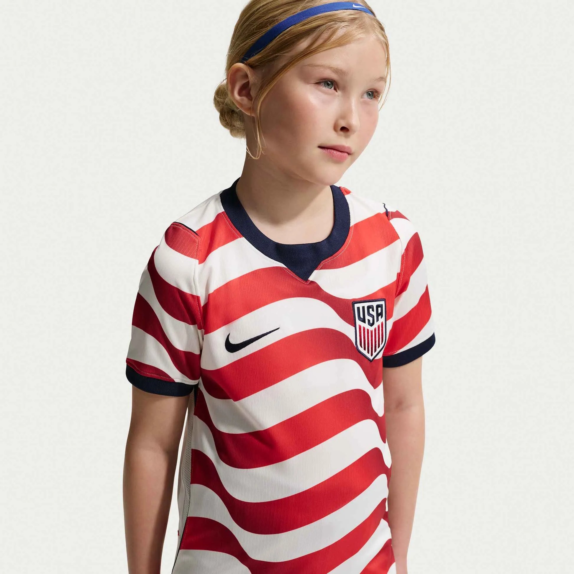 2026-27 USMNT Youth Stadium Home Soccer Jersey Sail/Midnight Navy/Midnight Navy 