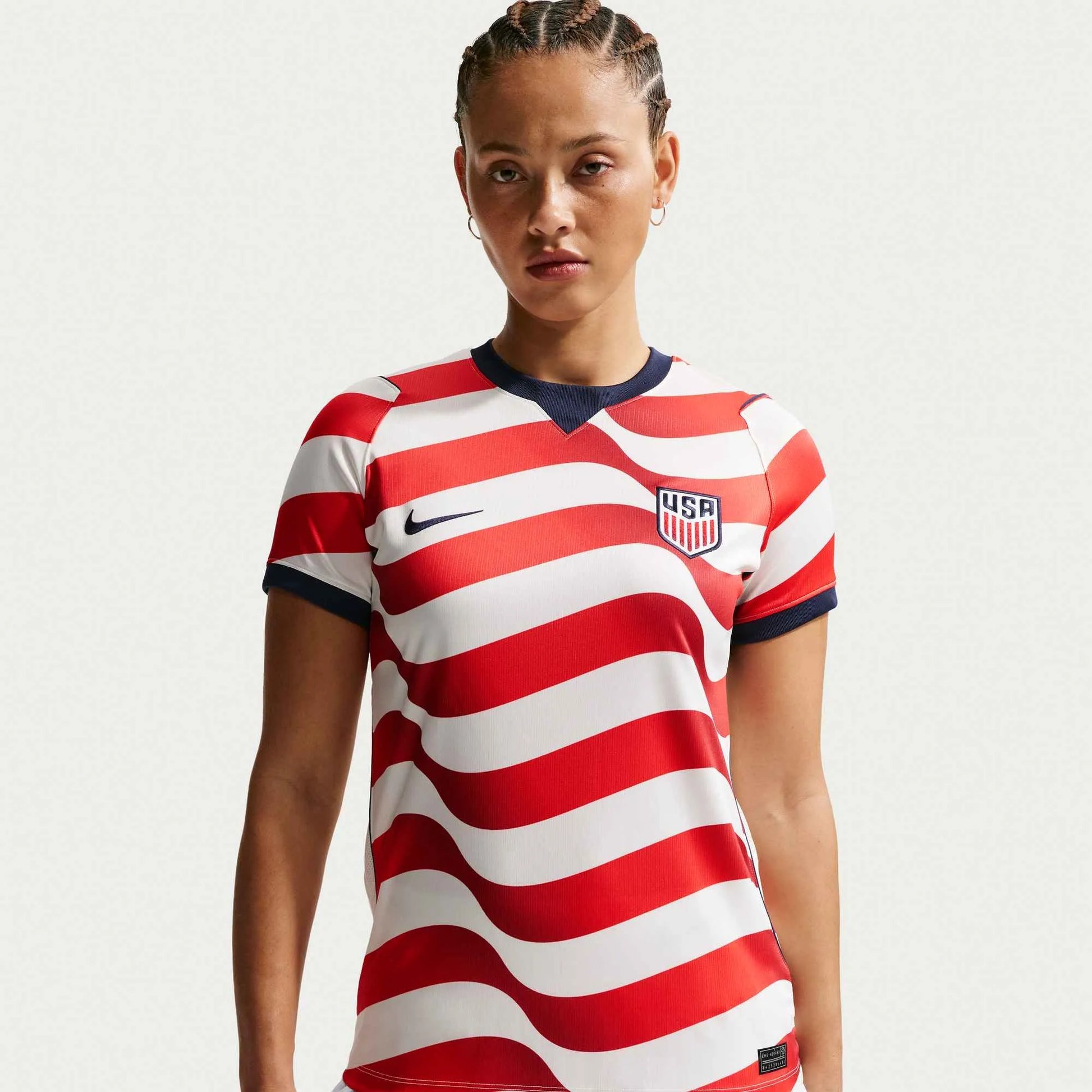 2026-27 USMNT Women's Stadium Home Soccer Jersey Sail/Midnight Navy/Midnight Navy 