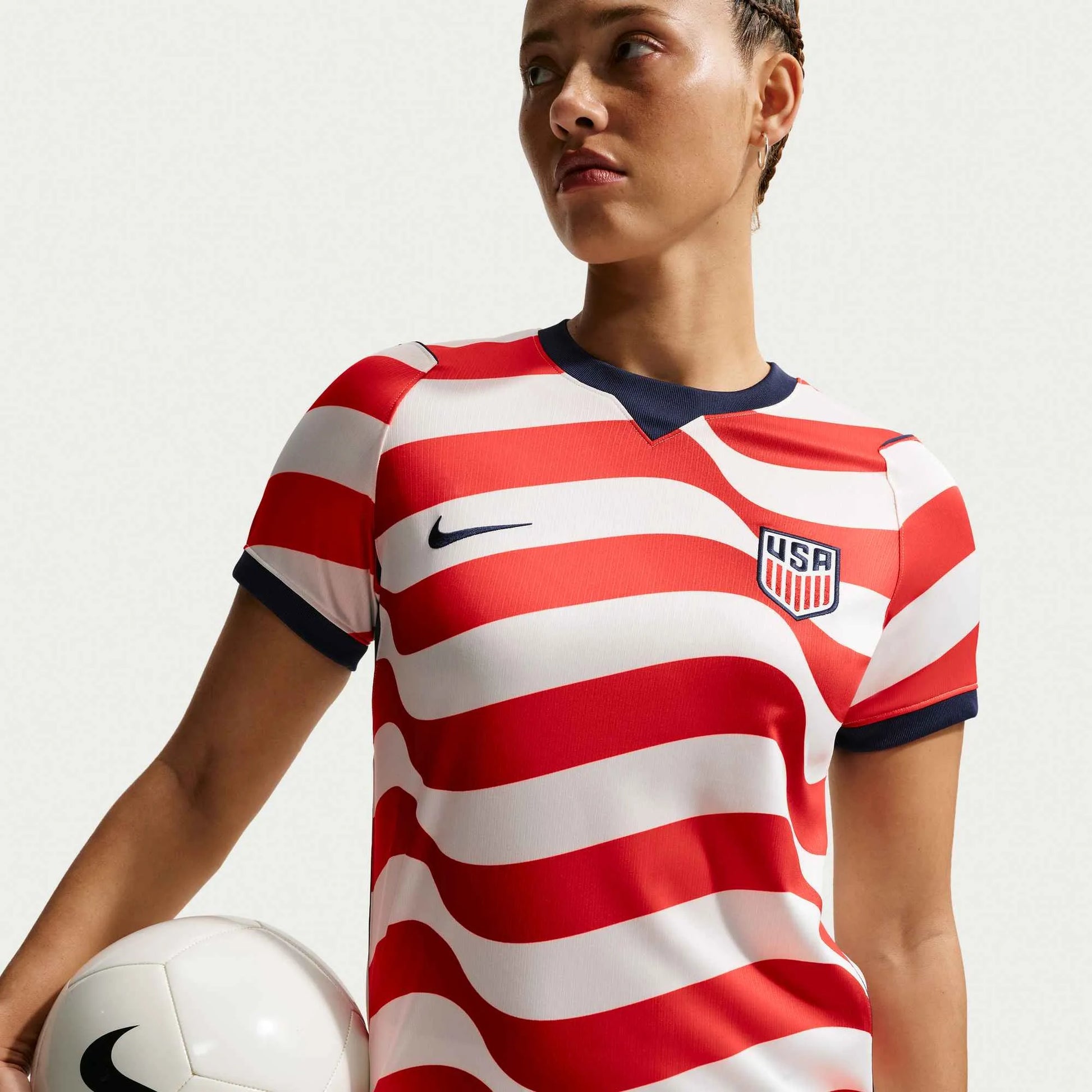 2026-27 USMNT Women's Stadium Home Soccer Jersey Sail/Midnight Navy/Midnight Navy 