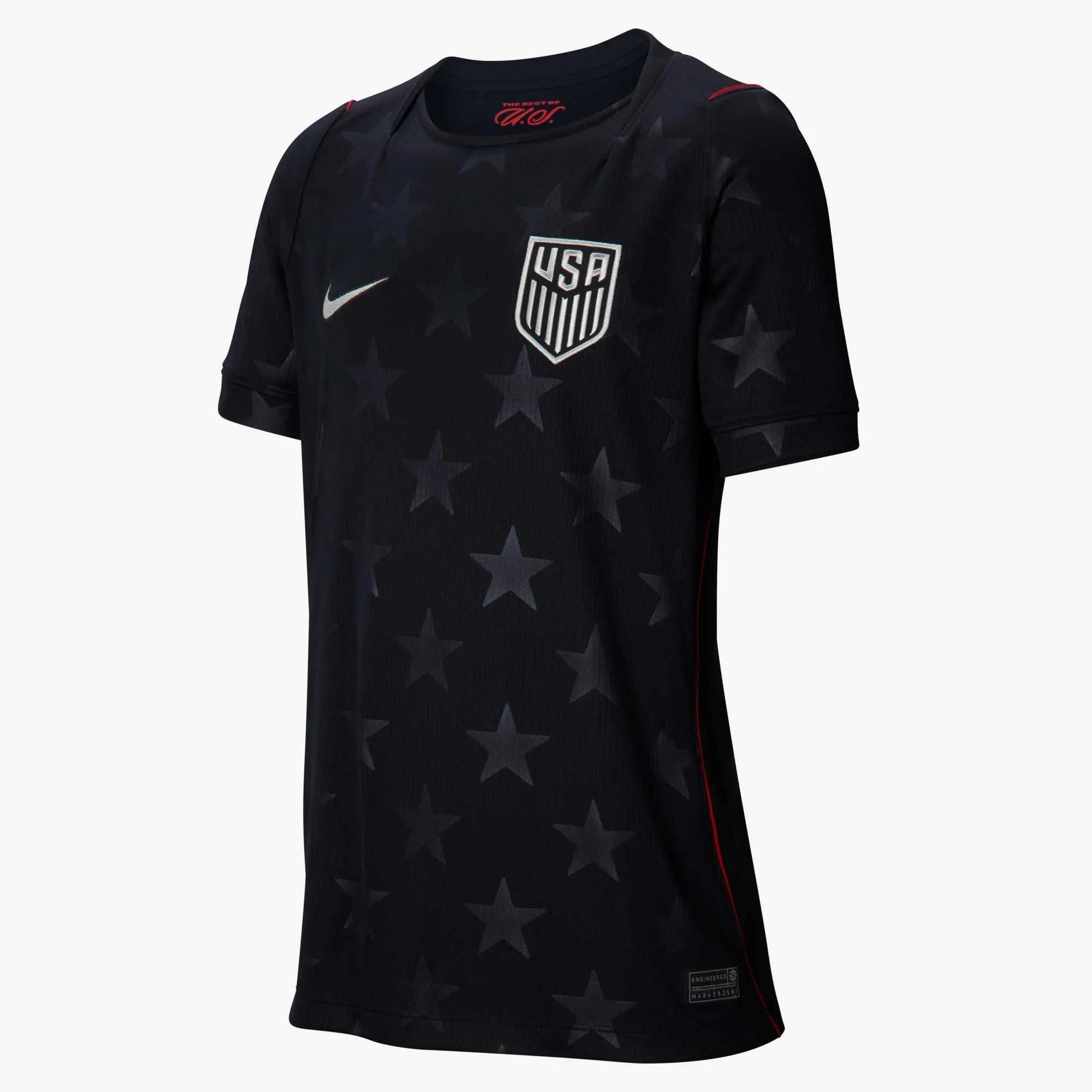 2026-27 USMNT Youth Stadium Away Soccer Jersey Dark Obsidian/Pure Platinum 