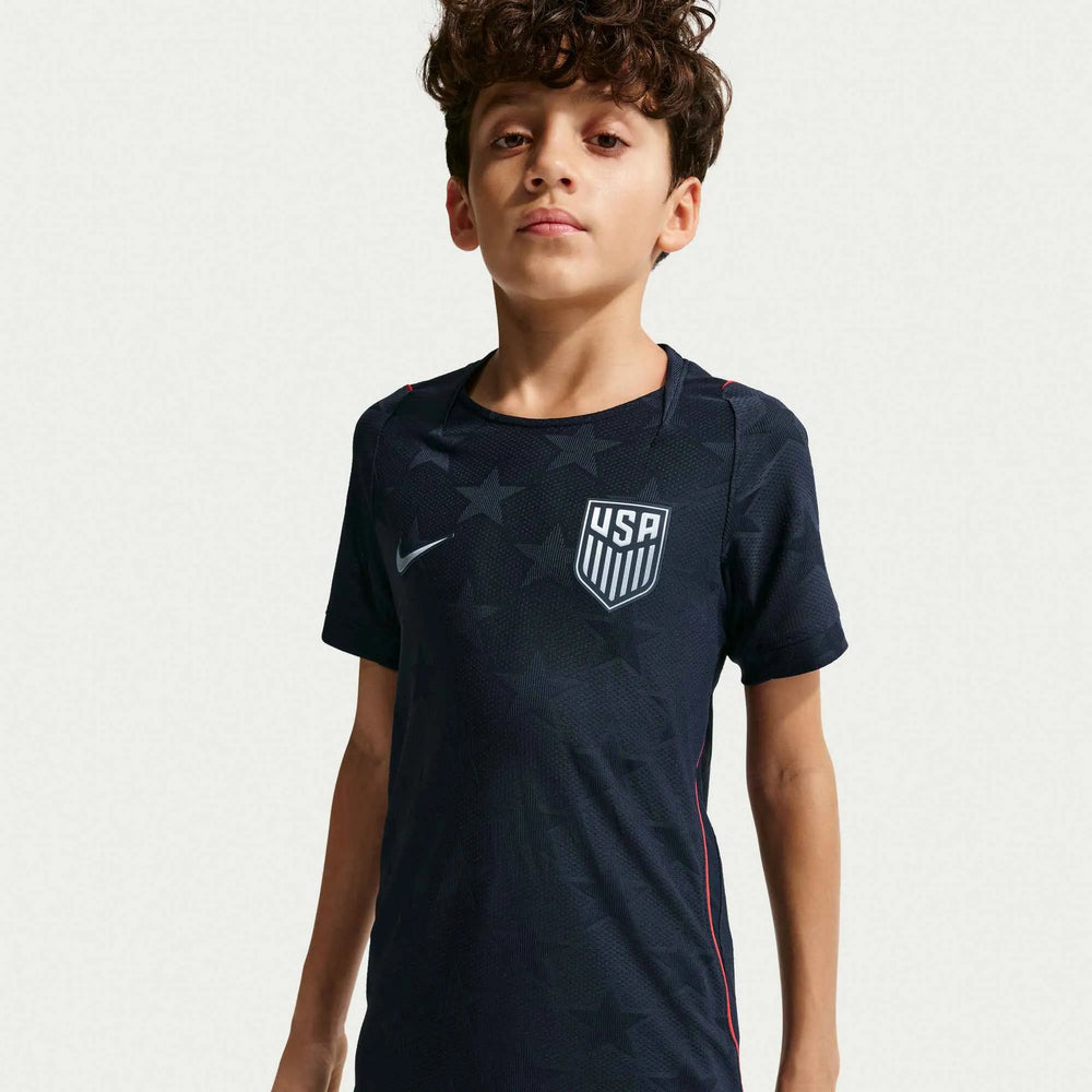 2026-27 USMNT Youth Authentic Away Soccer Jersey Dark Obsidian/Pure Platinum 