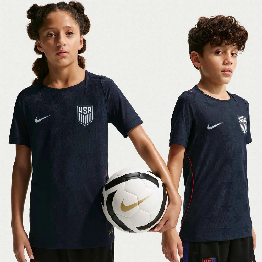 2026-27 USMNT Youth Authentic Away Soccer Jersey Dark Obsidian/Pure Platinum 