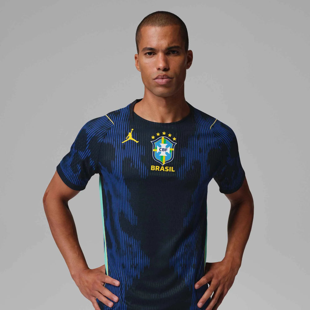 2026-27 Brazil Men's Authentic Away Soccer Jersey Old Royal/Black/P109C 