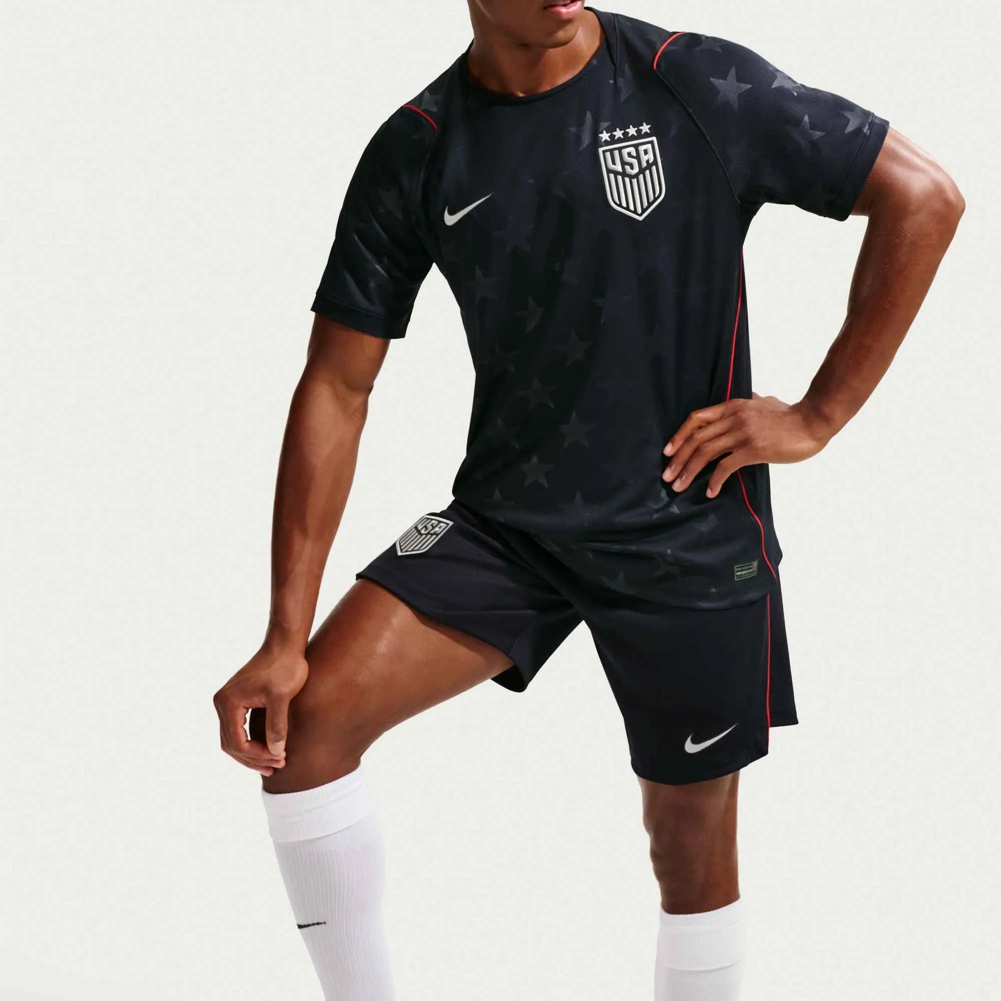 2026-27 USMNT Men's Stadium Away Shorts Dark Obsidian/Pure Platinum 