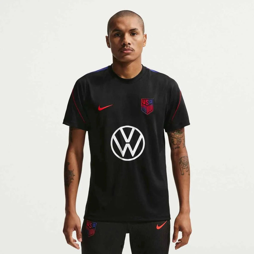 2026-27 USMNT Men's Strike Top Black/Deep Royal Blue/Challenge Red 