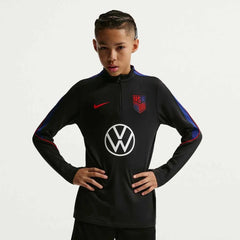 2026-27 USMNT Youth Strike Drill Top Black/Deep Royal Blue/Challenge Red 