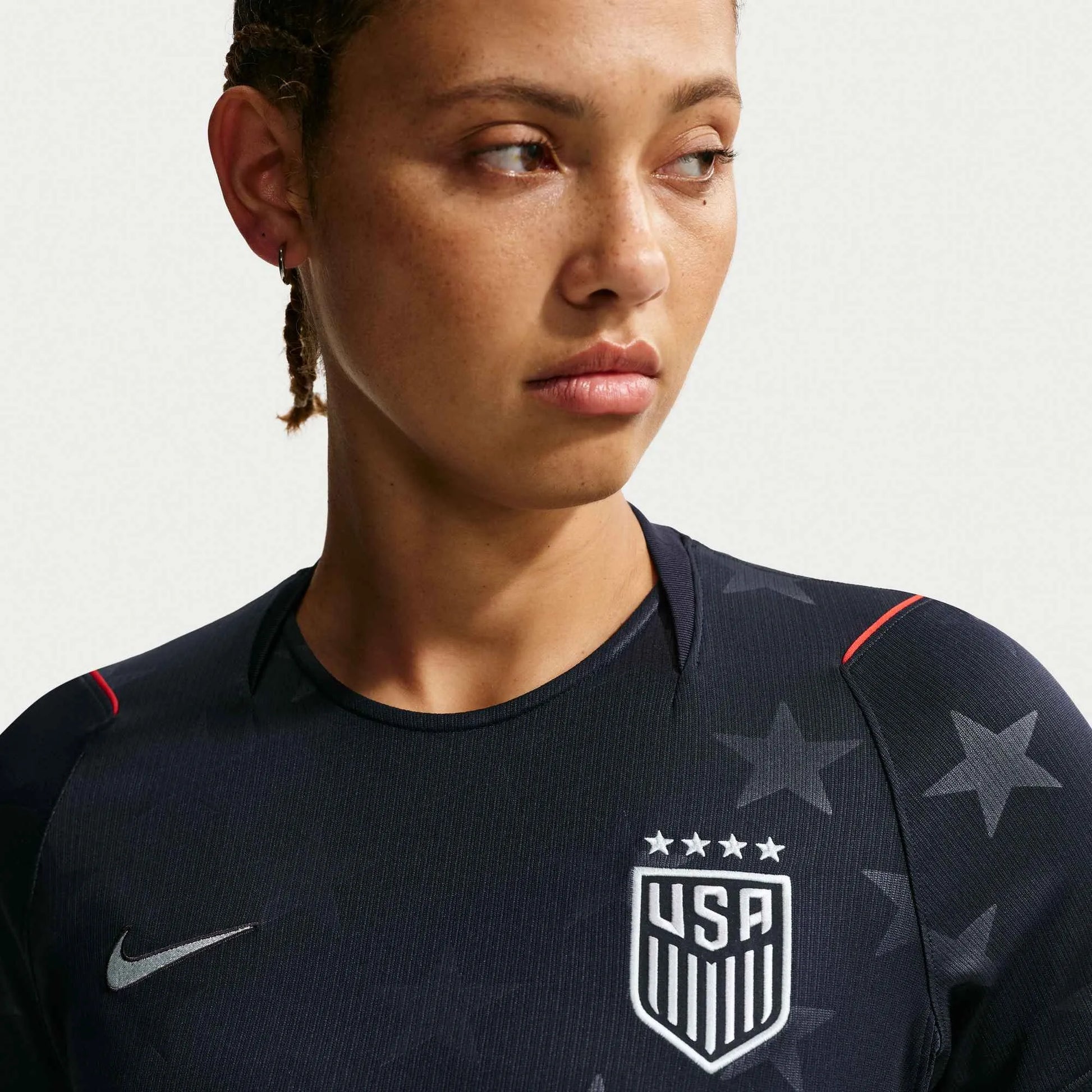 2026-27 USWNT Women's Stadium Away Soccer Jersey Dark Obsidian/Pure Platinum 