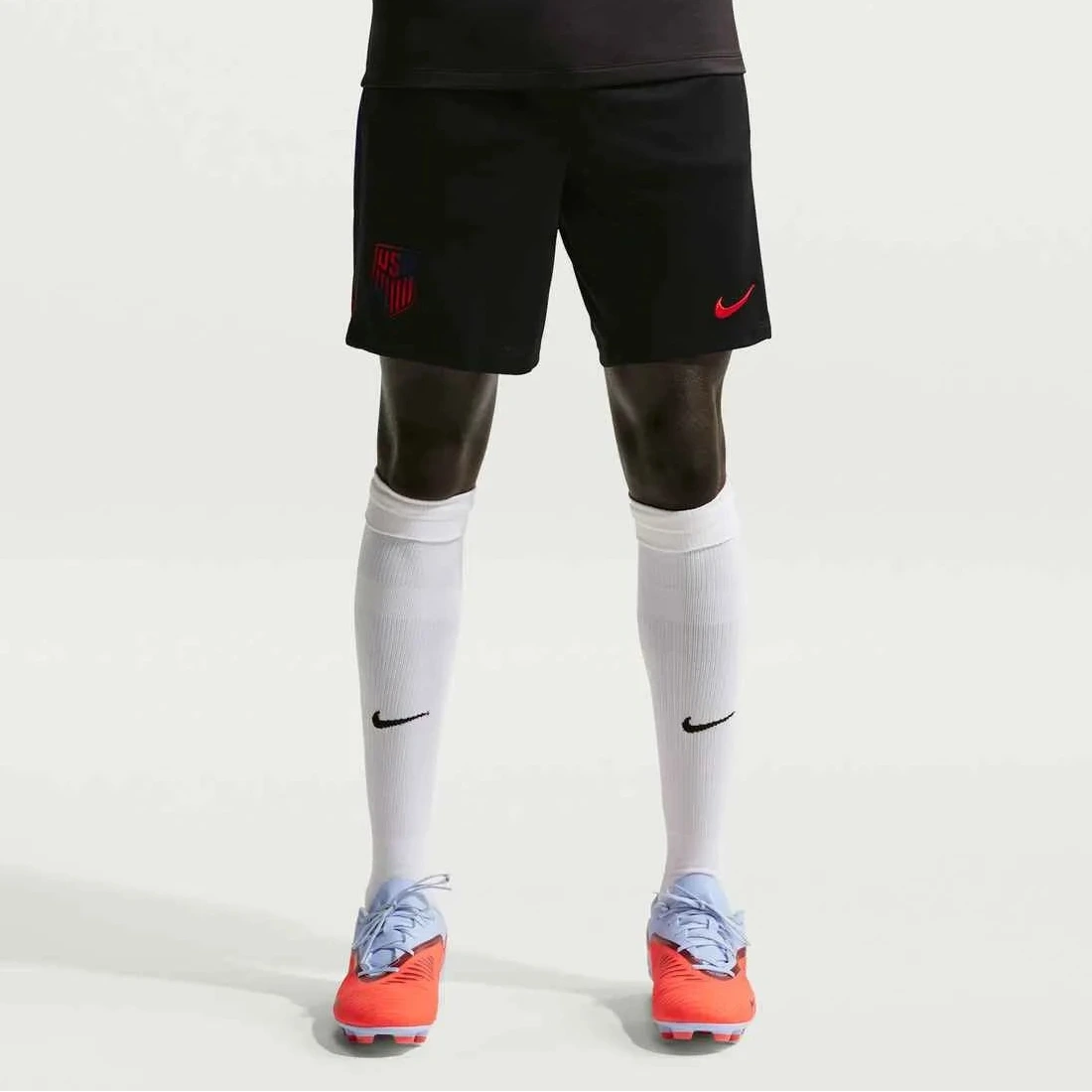 2026-27 USMNT Men's Strike KZ Shorts Black/Deep Royal Blue/Challenge Red 