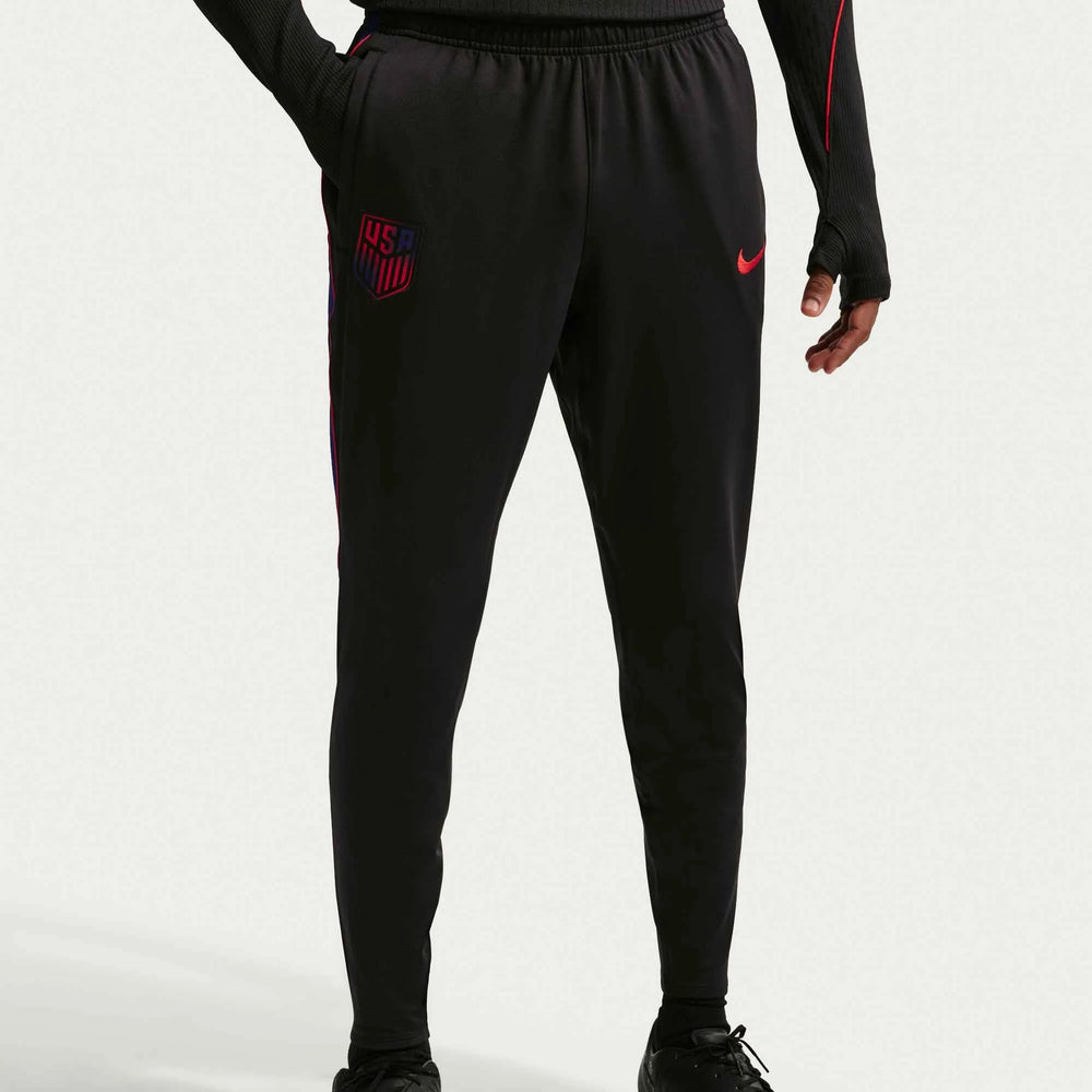 2026-27 USMNT Men's Strike KPZ Pants Black/Deep Royal Blue/Challenge Red 