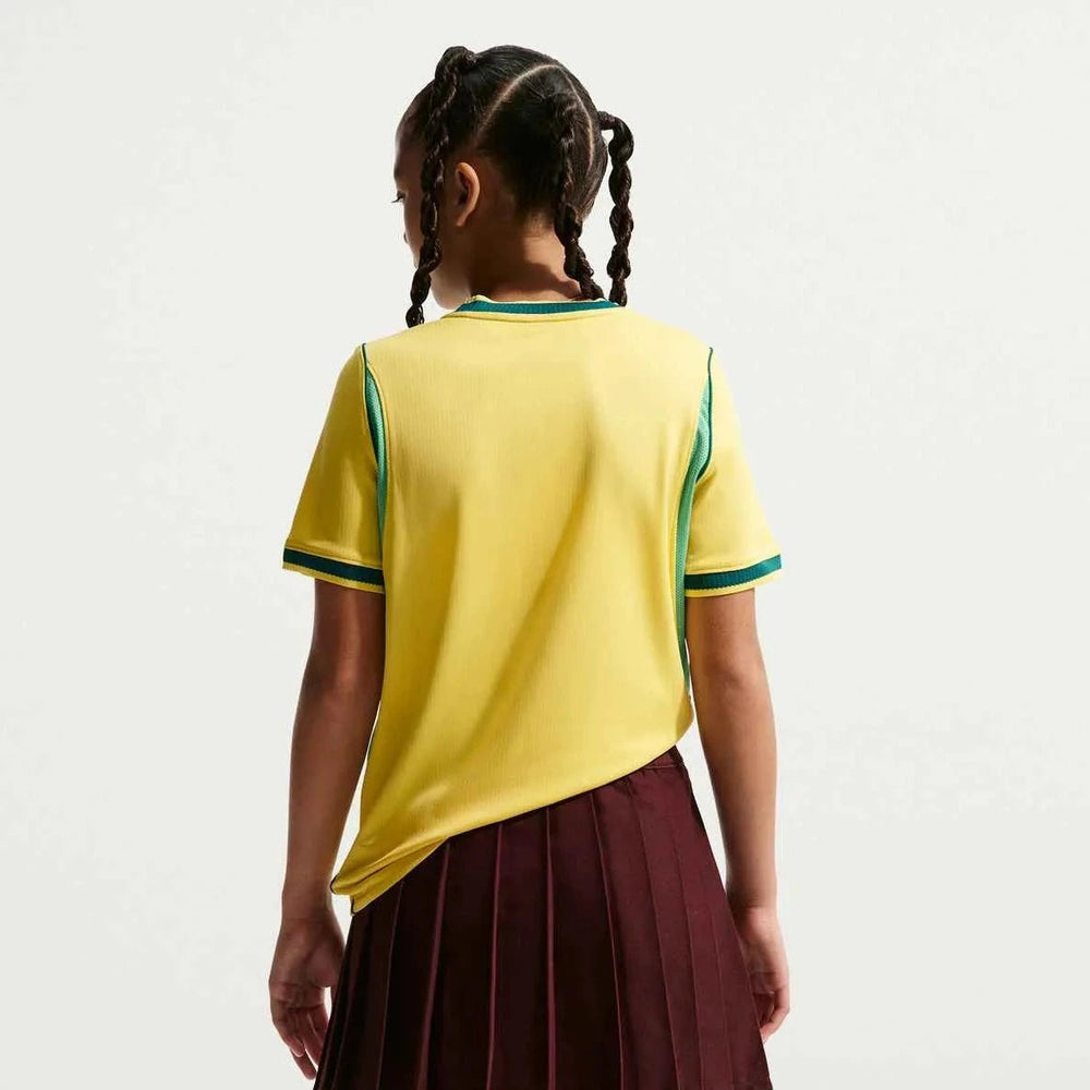 2026-27 Brazil Youth Stadium Home Soccer Jersey Canary/Light Menta/Geode Teal 