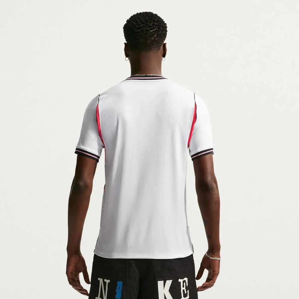 2026-27 England Men's Stadium Home Soccer Jersey White/Speed Red/Obsidian/Obsidian 