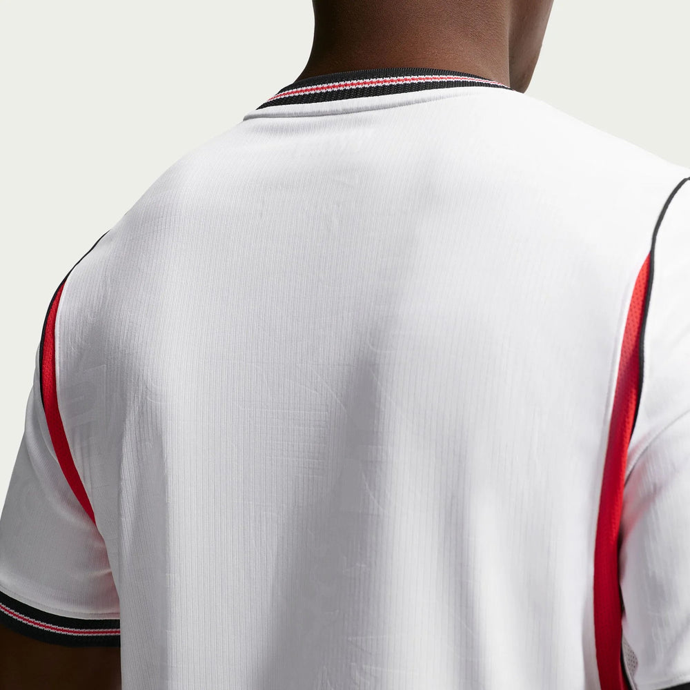 2026-27 England Men's Stadium Home Soccer Jersey White/Speed Red/Obsidian/Obsidian 