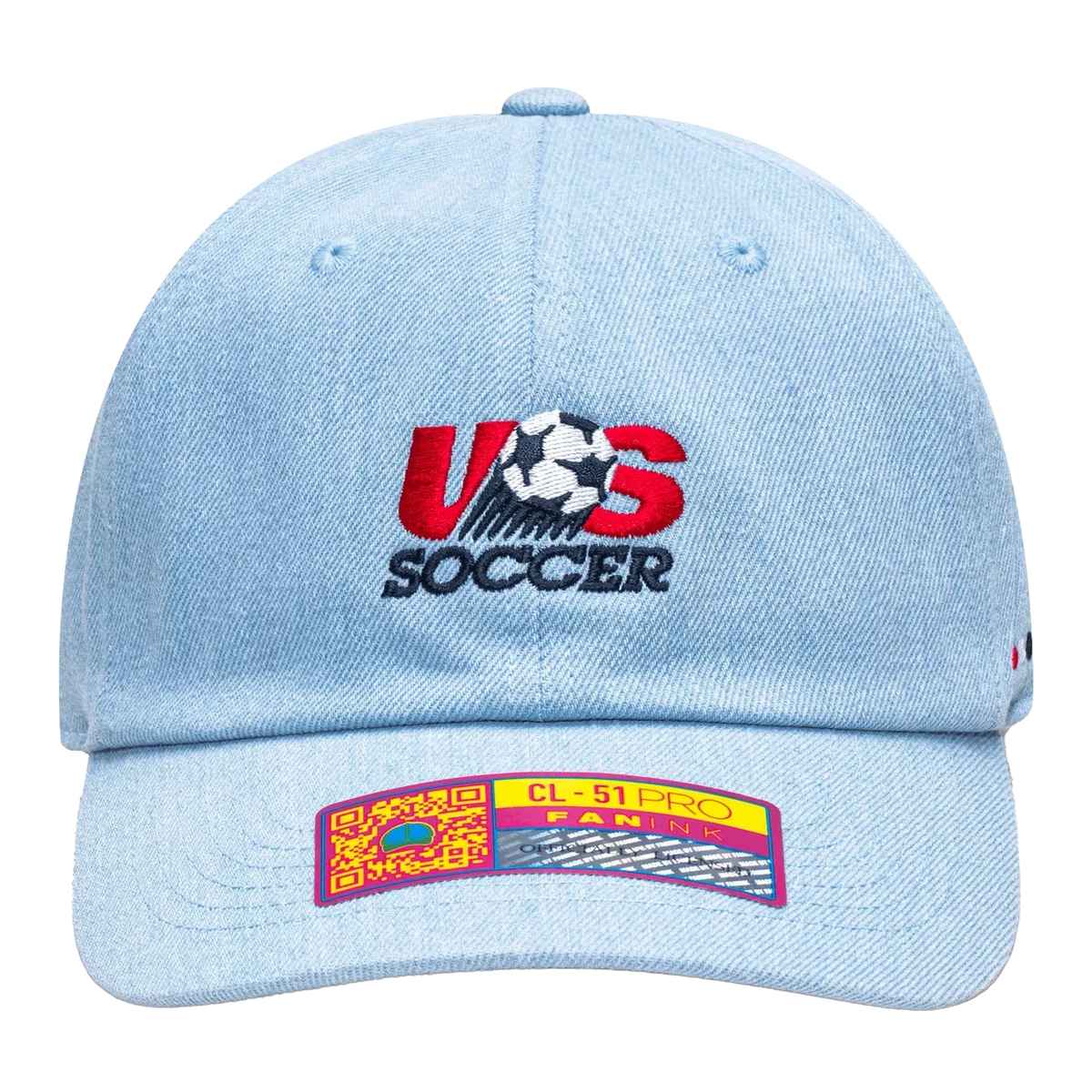 Fan Ink Collection USA Soccer "Making History" Adjustable Hat Light Blue 