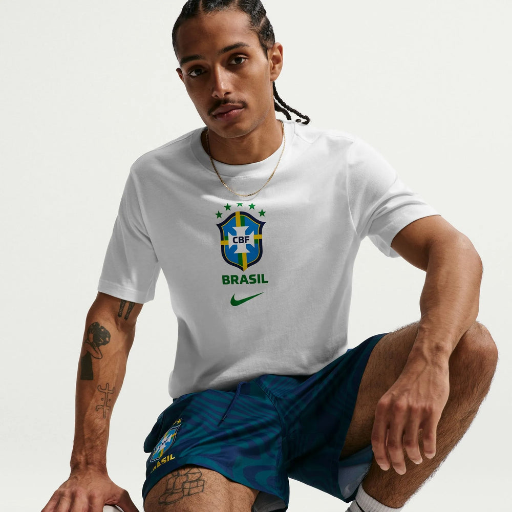2026-27 Brazil Men's Crest Tee White 