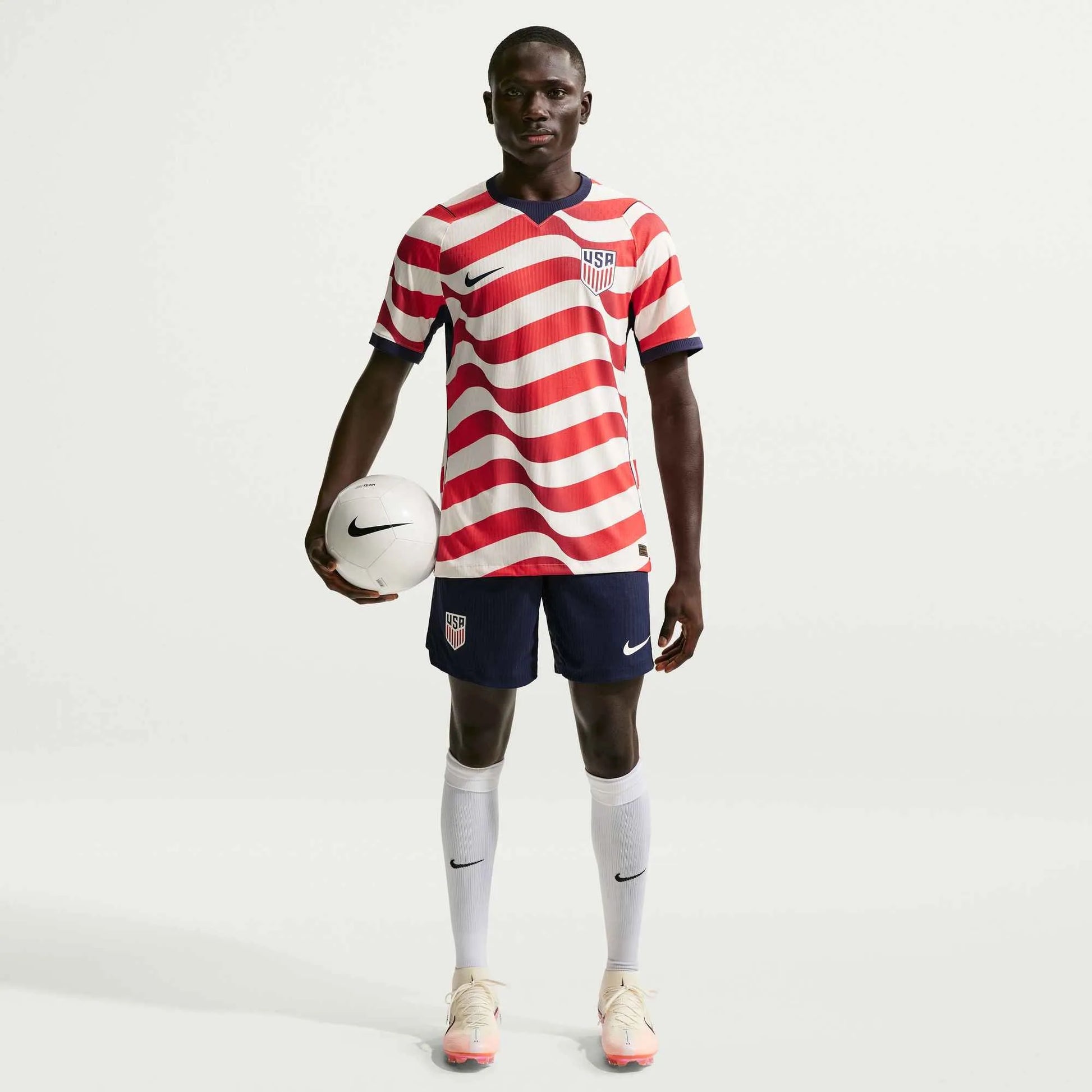 2026-27 USMNT Men's Authentic Home Soccer Jersey Sail/Midnight Navy/Midnight Navy 