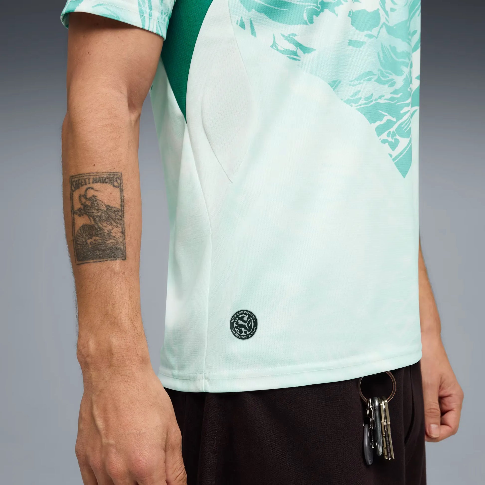 2026-27 Portugal Men's Stadium Away Soccer Jersey Puma White-Green Lagoon 