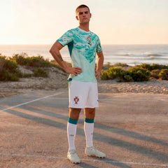 2026-27 Portugal Men's Stadium Away Shorts Puma White-Green Lagoon 