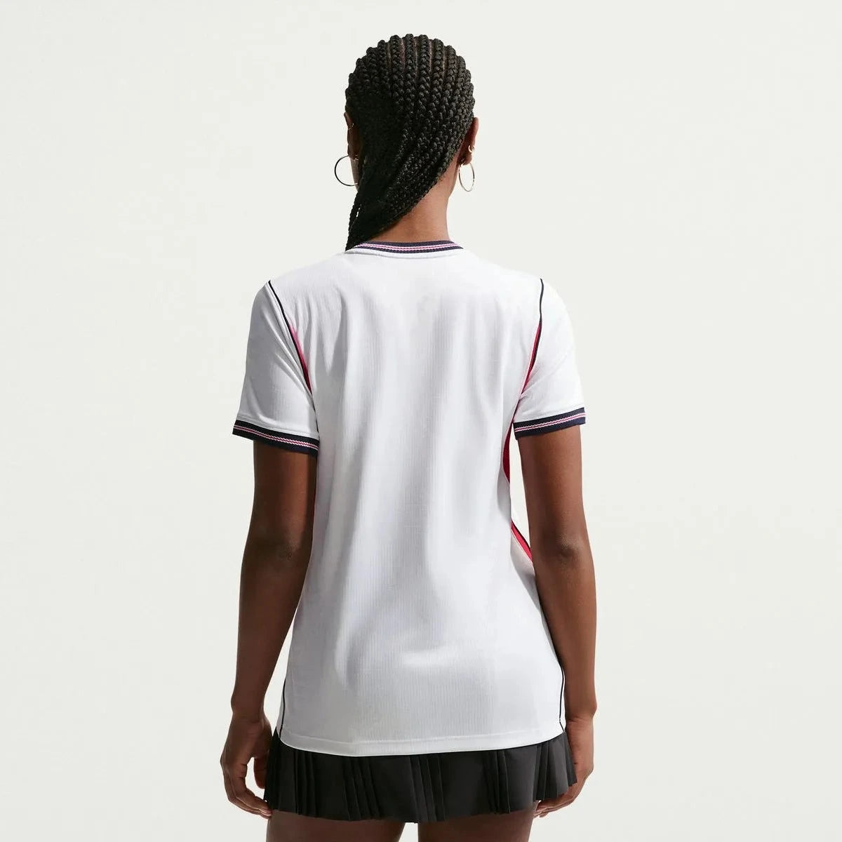 2026-27 England Women's Stadium Home Soccer Jersey White/Speed Red/Obsidian/Obsidian 