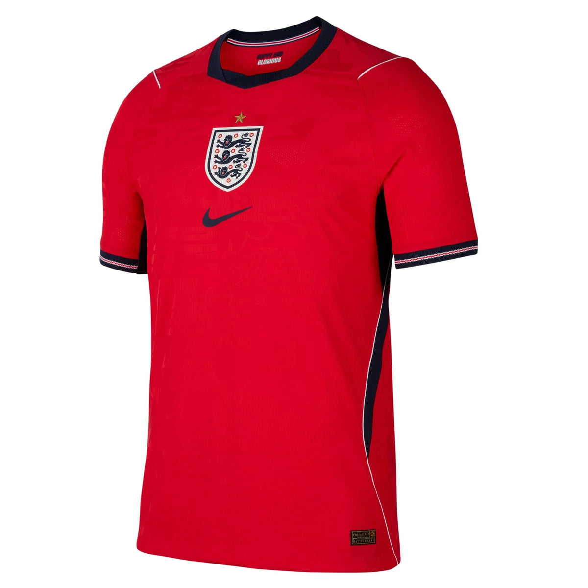 2026-27 England Men's Authentic Away Soccer Jersey Speed Red/Obsidian/White/Obsidian 