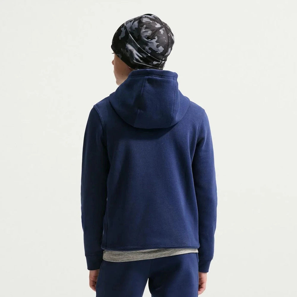 2026-27 England Youth Club Pullover Hoodie Midnight Navy/White 