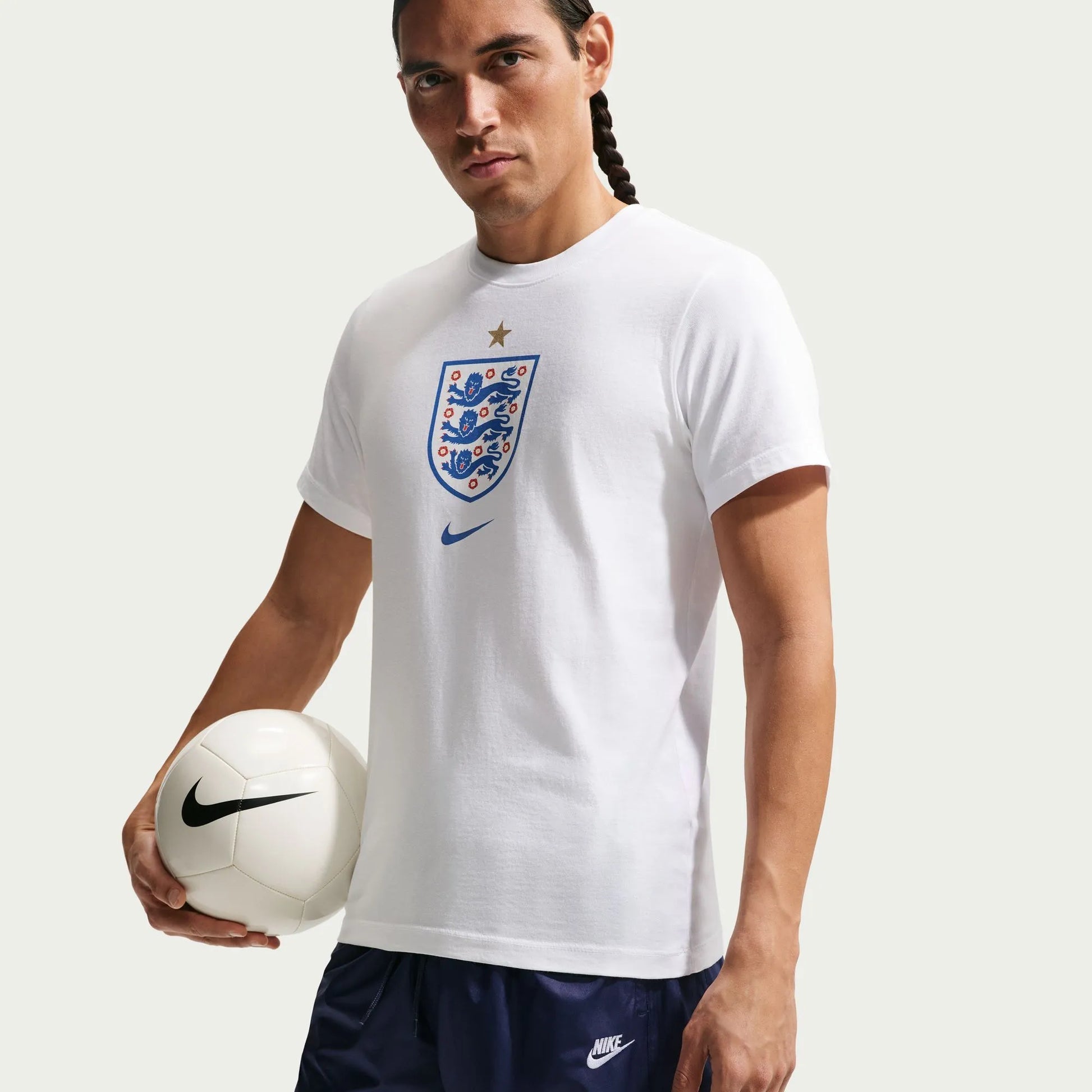 2026-27 England Men's Crest Tee White 