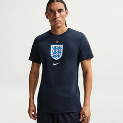 2026-27 England Men's Crest Tee Obsidian 