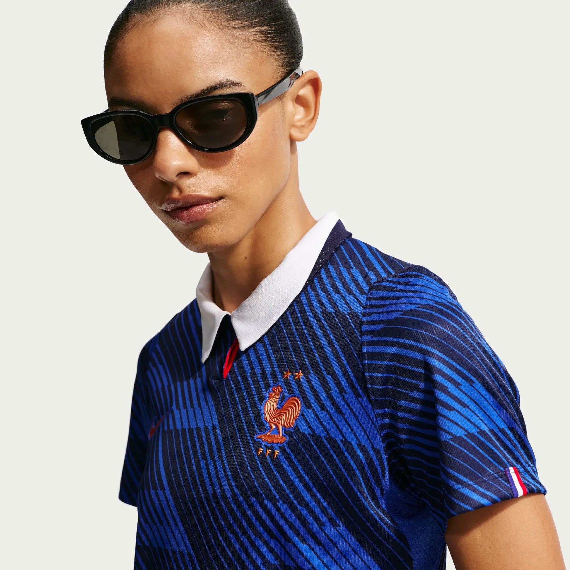 2026-27 France Women's Stadium Home Soccer Jersey Game Royal/Metallic Copper 