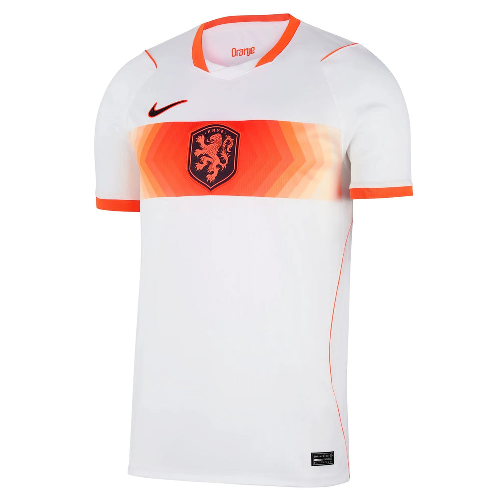 2026-27 Netherlands Men's Stadium Away Soccer Jersey White/Hyper Crimson/Black 