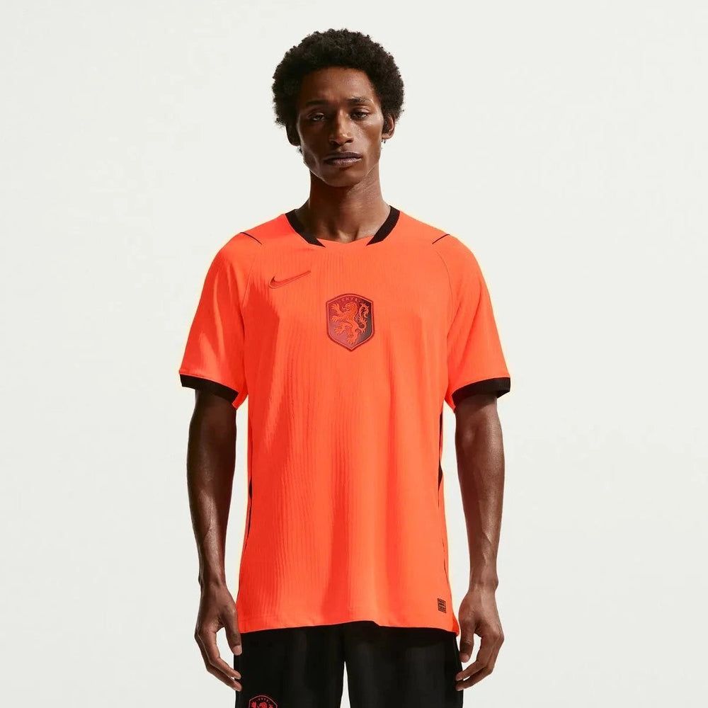 2026-27 Netherlands Men's Authentic Home Soccer Jersey Hyper Crimson/Black 