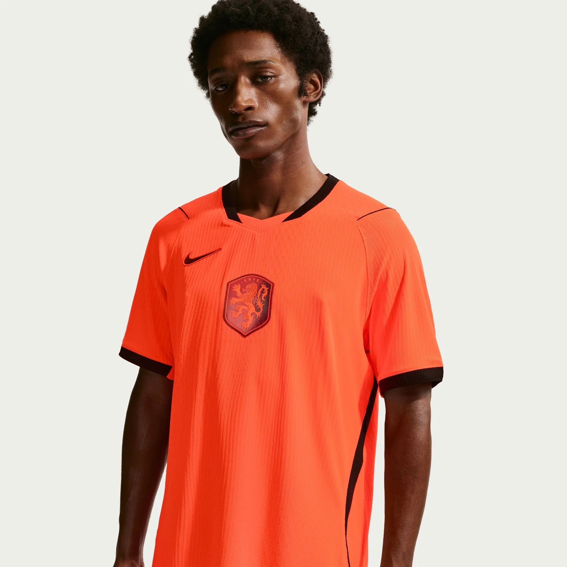 2026-27 Netherlands Men's Authentic Home Soccer Jersey Hyper Crimson/Black 