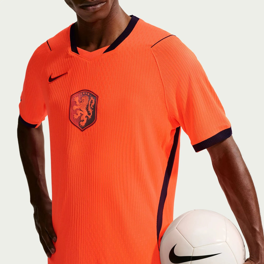 2026-27 Netherlands Men's Authentic Home Soccer Jersey Hyper Crimson/Black 