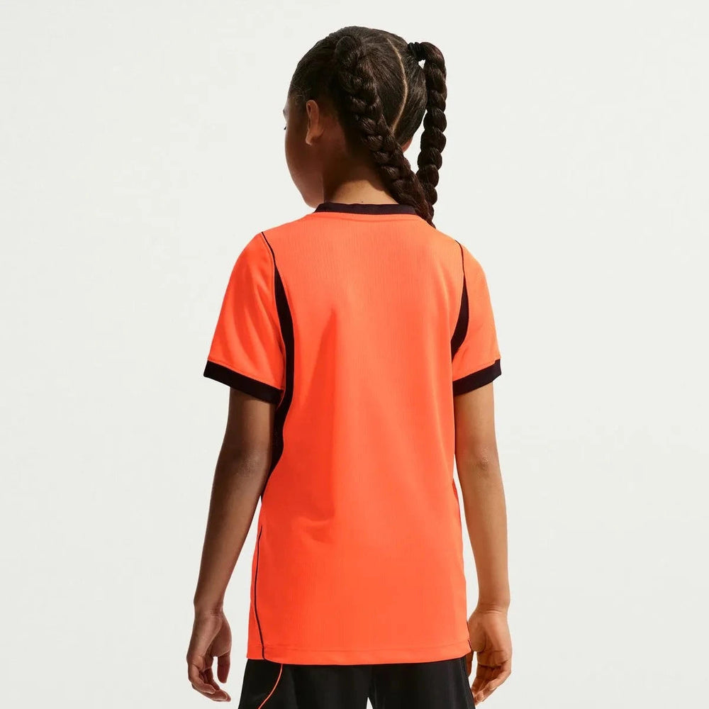 2026-27 Netherlands Youth Stadium Home Soccer Jersey Hyper Crimson/Black 