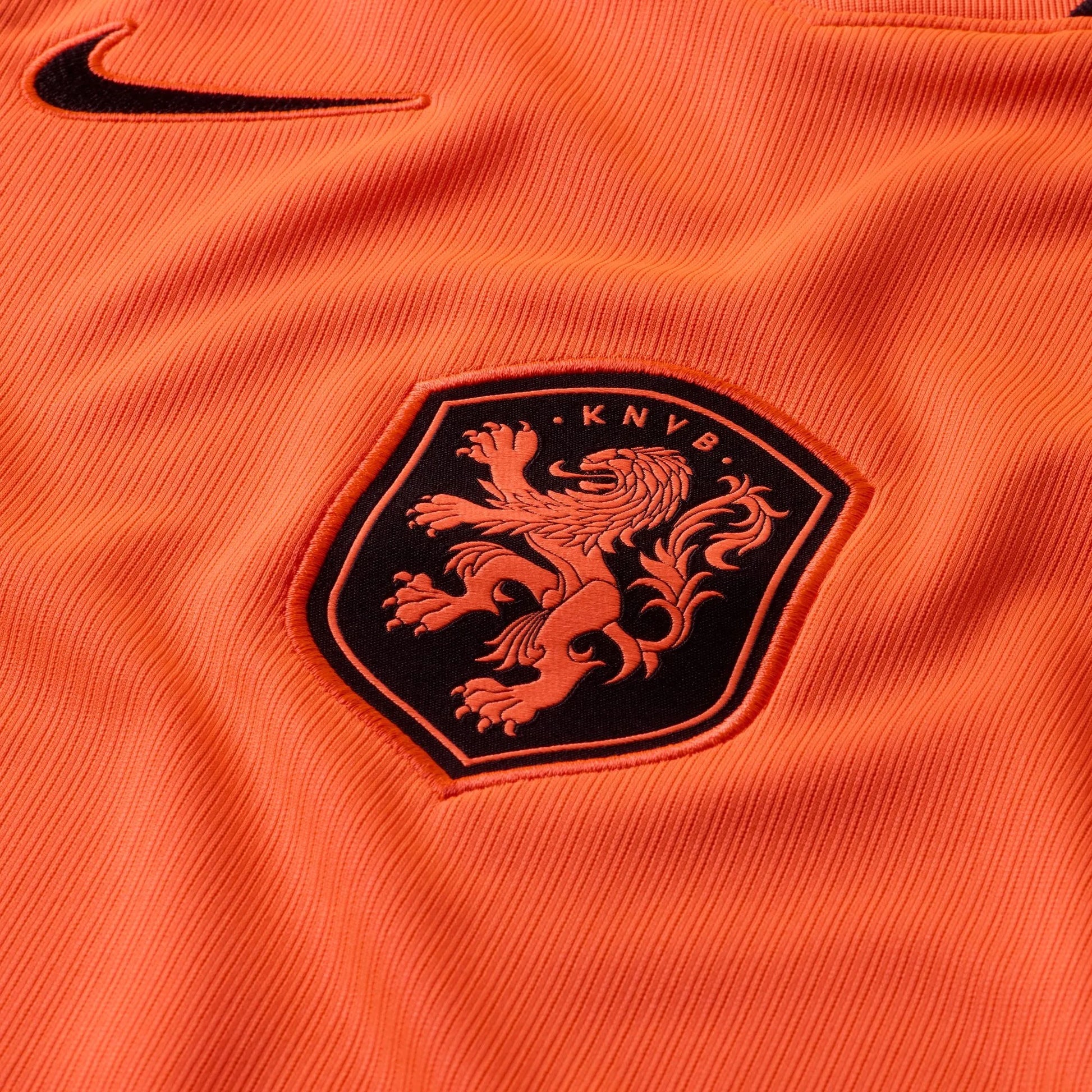 2026-27 Netherlands Youth Stadium Home Soccer Jersey Hyper Crimson/Black 