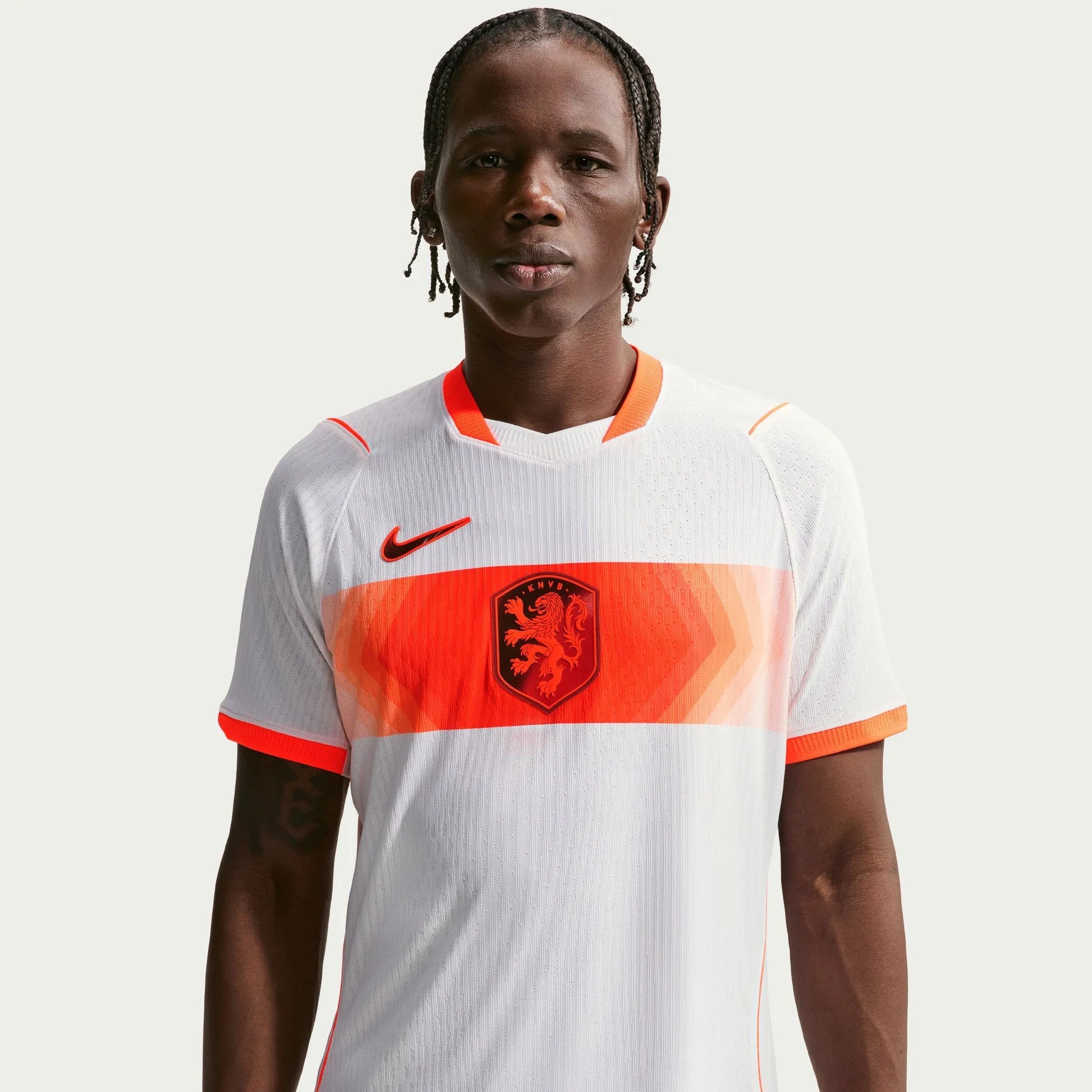 2026-27 Netherlands Men's Authentic Away Soccer Jersey White/Hyper Crimson/Black 