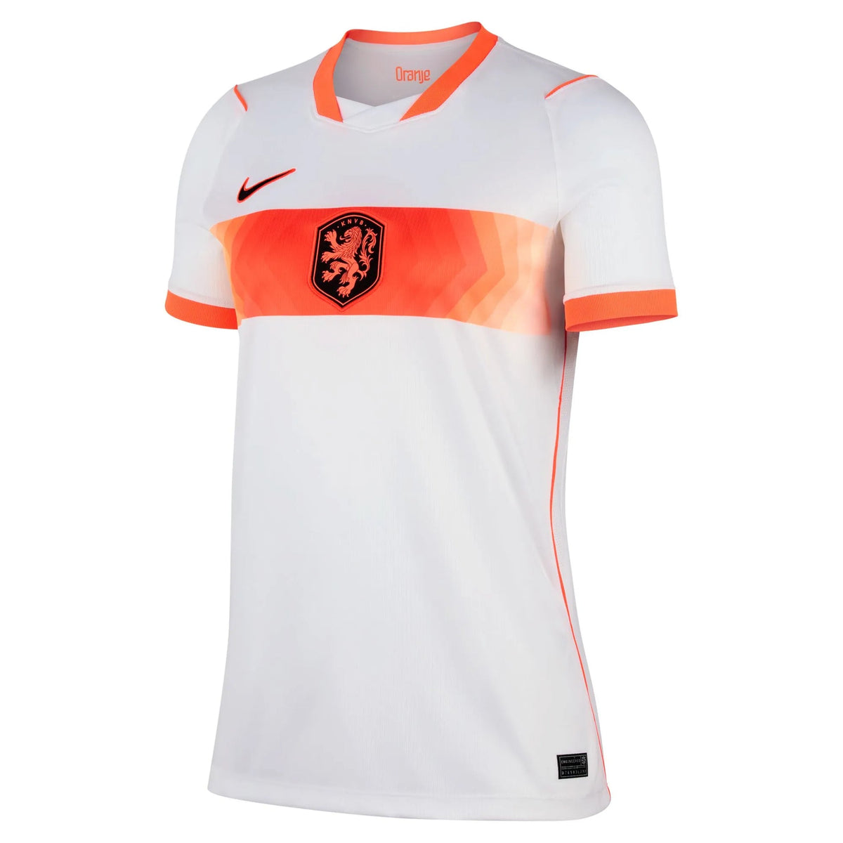 2026-27 Netherlands Women's Stadium Away Soccer Jersey White/Hyper Crimson/Black 