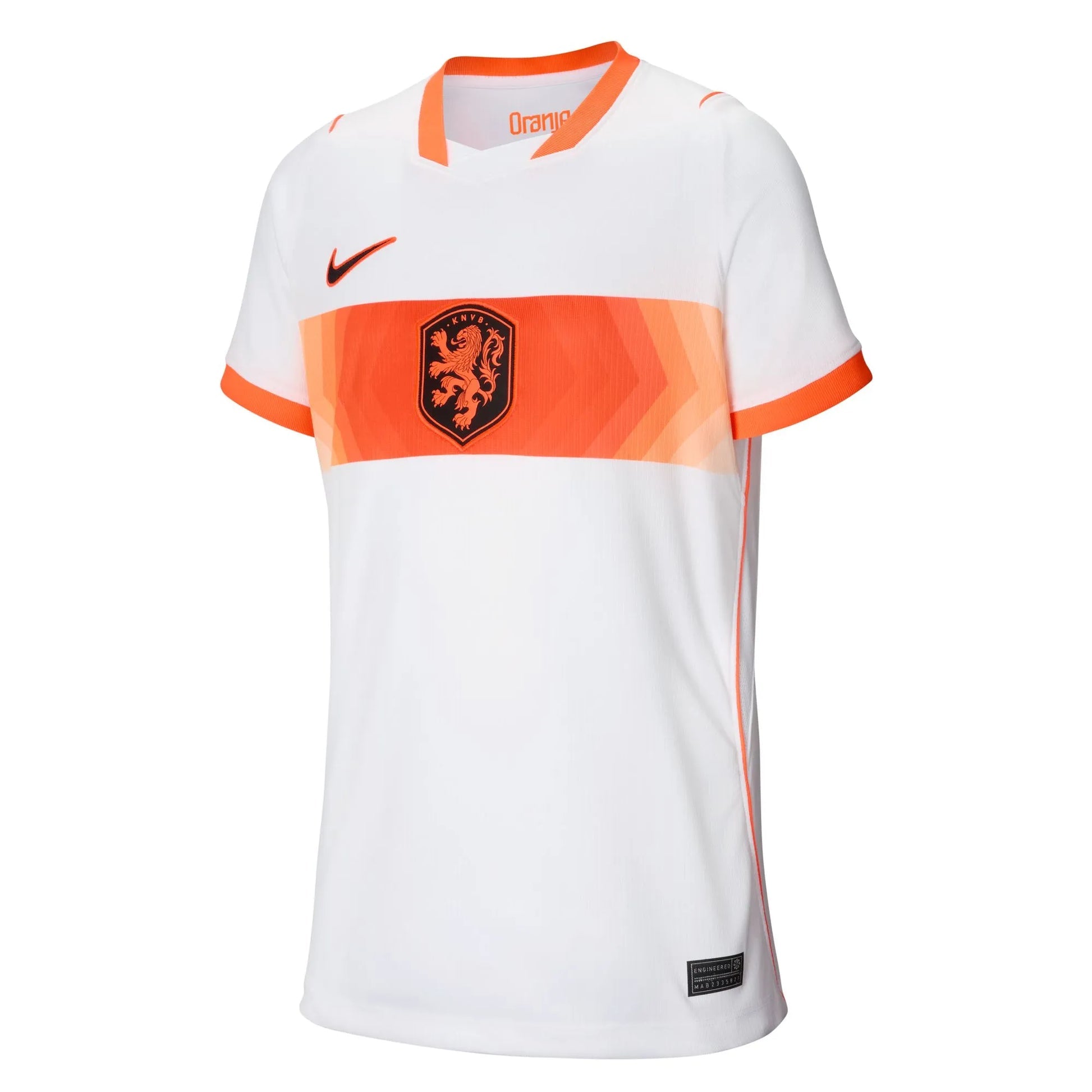 2026-27 Netherlands Youth Stadium Away Soccer Jersey White/Hyper Crimson/Black 