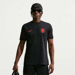2026-27 Netherlands Men's Strike Top Black/Hyper Crimson/Hyper Crimson 