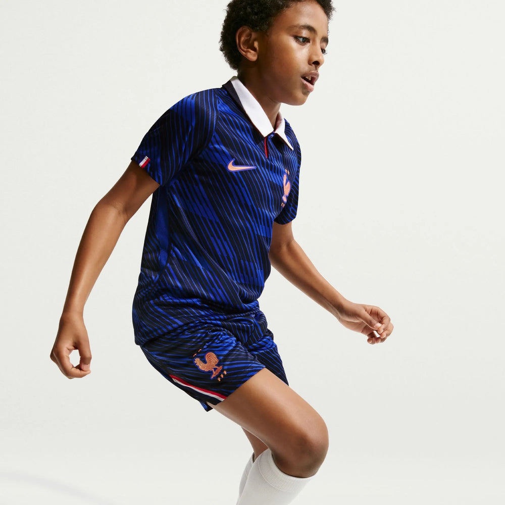 2026-27 France Youth Stadium Home Shorts Game Royal/Metallic Copper 