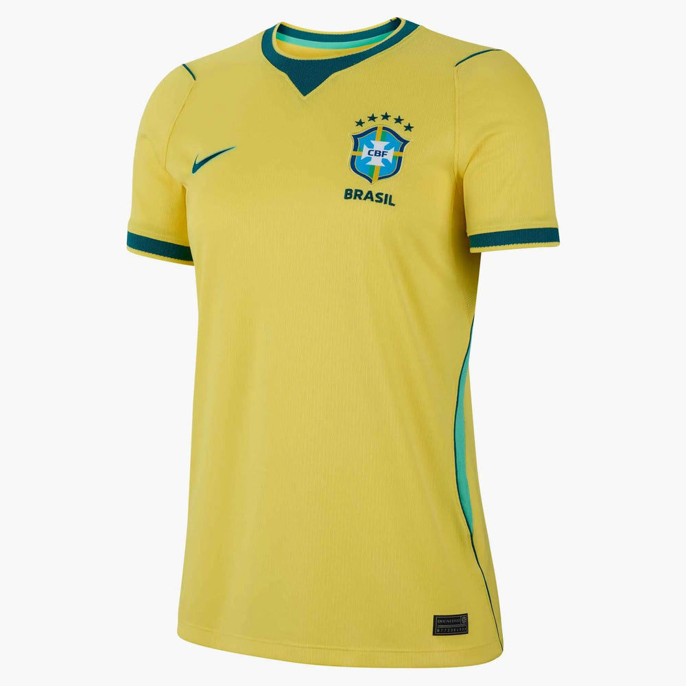 2026-27 Brazil Women's Stadium Home Soccer Jersey Canary/Light Menta/Geode Teal 