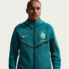2026-27 Brazil Men's Full-Zip Tech Fleece Hoodie Geode Teal/Midwest Gold 