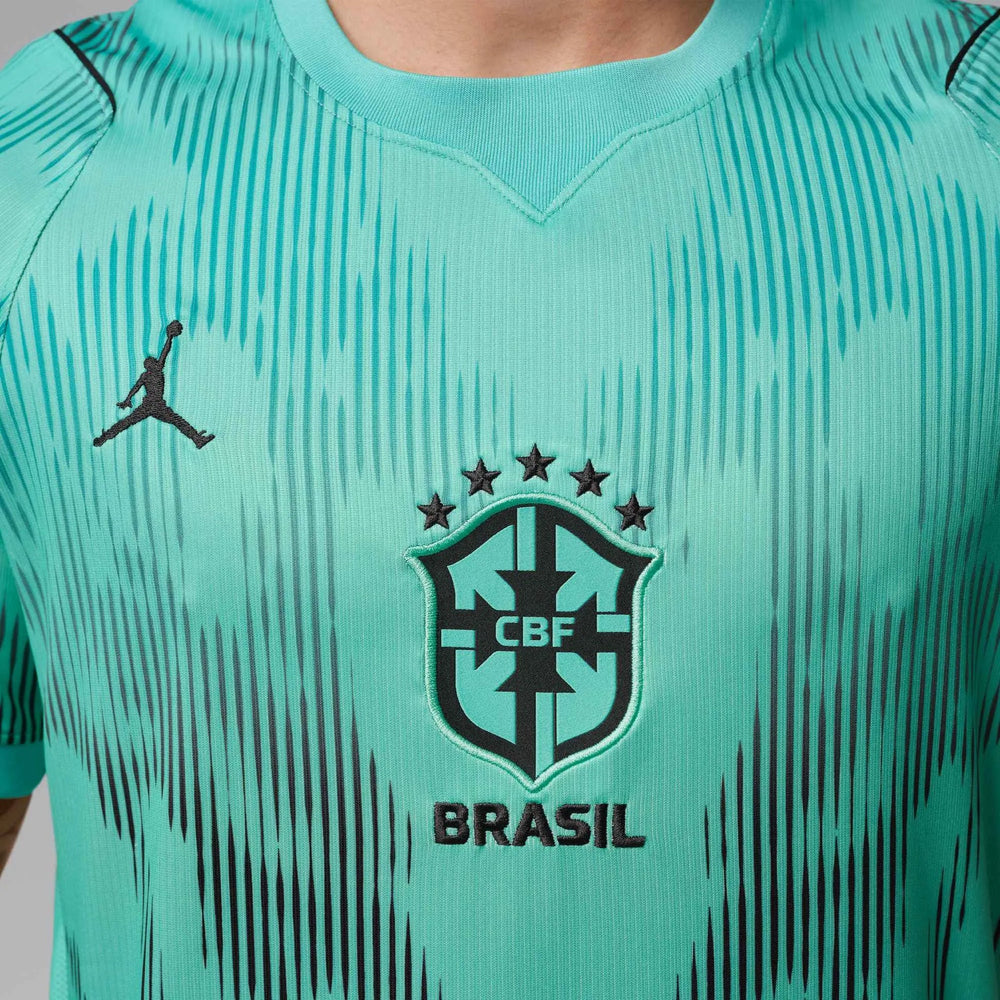2026-27 Brazil Men's Stadium Goalkeeper Soccer Jersey Light Menta/Black 