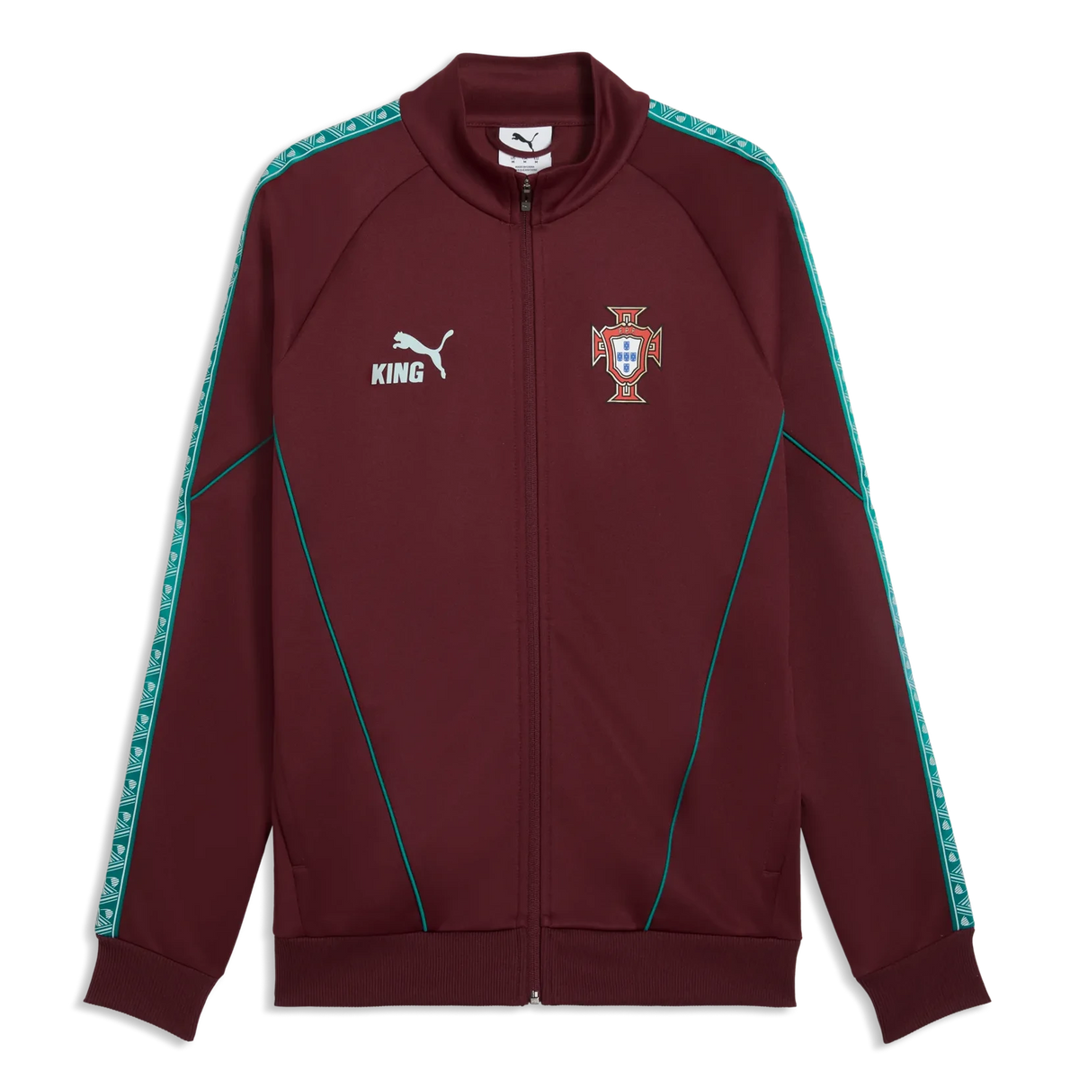 2026-27 Portugal Men's KING Anthem Jacket Ruby Shimmer-Sea Glass 