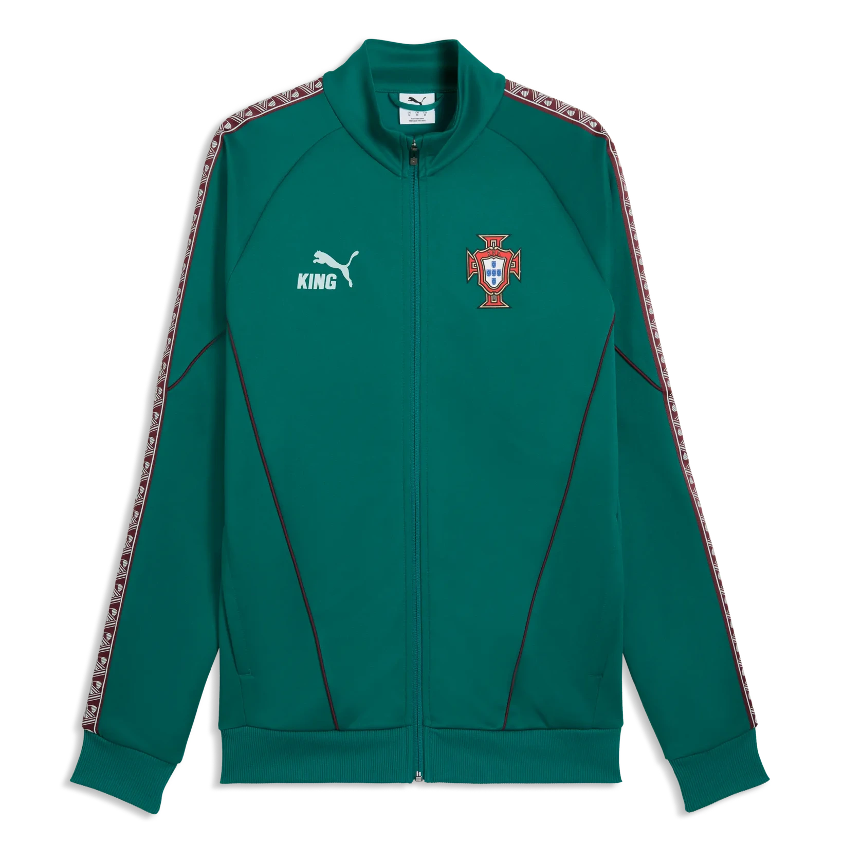 2026-27 Portugal Men's KING Anthem Jacket Green Lagoon-Ruby Shimmer 