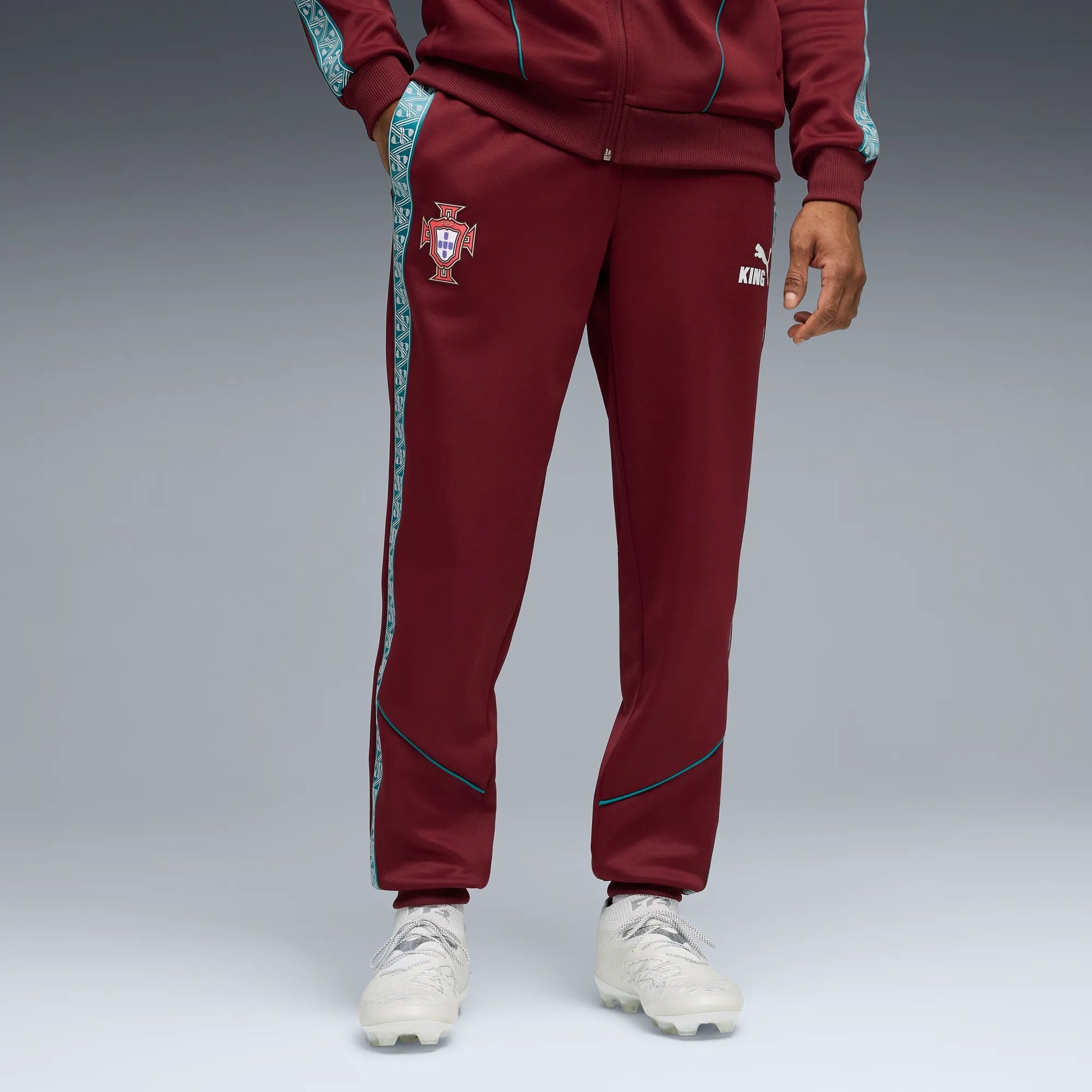 2026-27 Portugal Men's KING Anthem Pants Ruby Shimmer-Sea Glass 