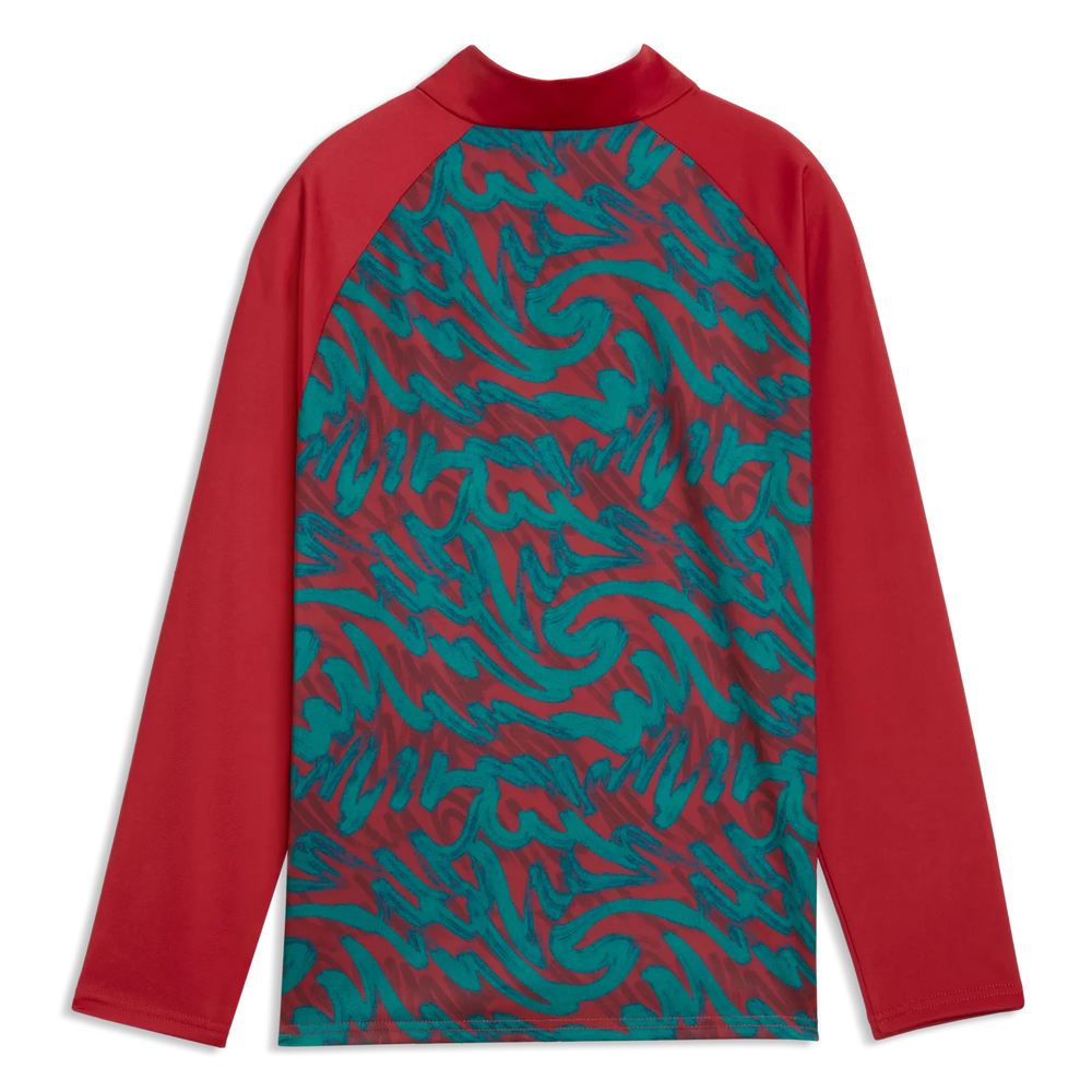 2026-27 Portugal Youth 1/4 Zip Pre-Match Top Club Red-Green Lagoon 