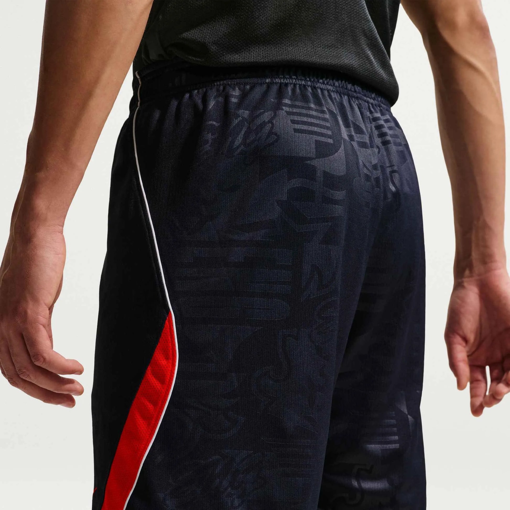 2026-27 England Men's Stadium Away Shorts Obsidian/Speed Red/White/Speed Red 