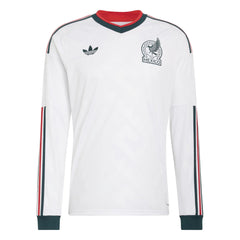 2026 Mexico Men's Stadium Away Long-Sleeve Soccer Jersey White 